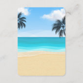 Surf omhoog Baby - Baby shower Informatiekaartje (Achterkant)