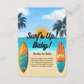 Surf omhoog Baby - Baby shower Informatiekaartje (Voorkant)