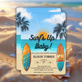 Surf omhoog Baby - Baby shower Kaart