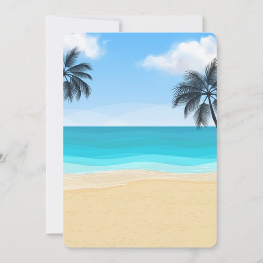 Surf omhoog Baby - Baby shower Kaart (Achterkant)