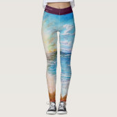 "Surf omhoog" Beachy Leggings (Voorkant)