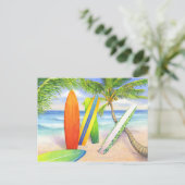 Surf omhoog! briefkaart (Staand voorkant)