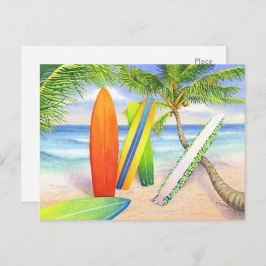 Surf omhoog! briefkaart (Voorkant / Achterkant)