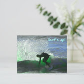 Surf omhoog! briefkaart (Staand voorkant)