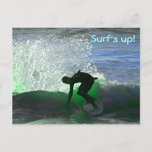 Surf omhoog! briefkaart (Voorkant)