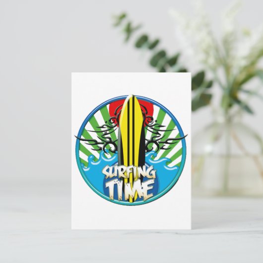 surf omhoog briefkaart (Staand voorkant)