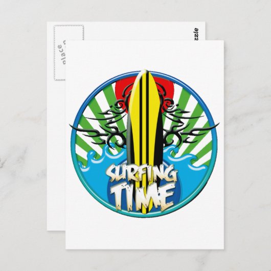 surf omhoog briefkaart (Voorkant / Achterkant)