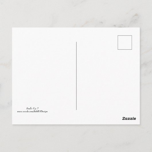 Surf omhoog! briefkaart (Achterkant)