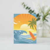 Surf omhoog! briefkaart (Staand voorkant)