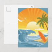 Surf omhoog! briefkaart (Voorkant / Achterkant)