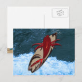 Surf omhoog briefkaart (Voorkant / Achterkant)