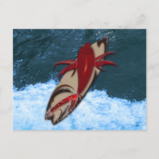 Surf omhoog briefkaart (Voorkant)