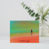 "Surf omhoog!" Briefkaart (Staand voorkant)