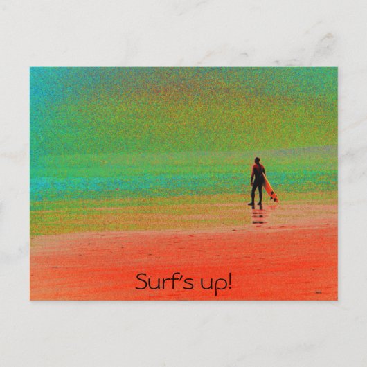"Surf omhoog!" Briefkaart (Voorkant)