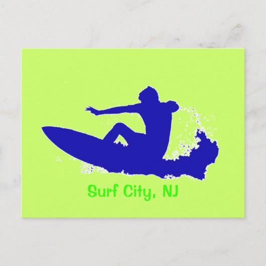 Surf omhoog! briefkaart (Voorkant)