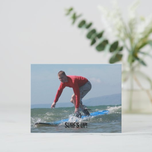 Surf omhoog briefkaart (Staand voorkant)