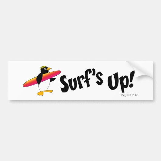 Surf omhoog! bumpersticker (Voorkant)