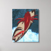 Surf omhoog canvas afdruk (Voorkant)