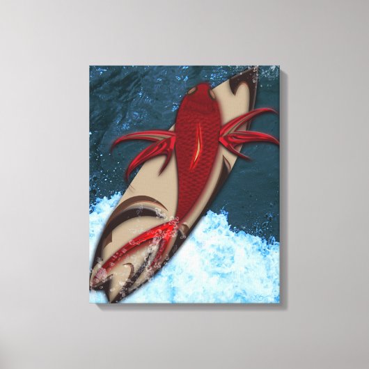 Surf omhoog canvas afdruk (Voorkant)