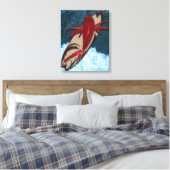 Surf omhoog canvas afdruk (Insitu (Slaapkamer))