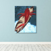 Surf omhoog canvas afdruk (Insitu (Houten vloer))