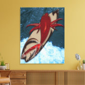 Surf omhoog canvas afdruk (Insitu (Woonkamer))