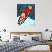 Surf omhoog canvas afdruk (Insitu (Slaapkamer))