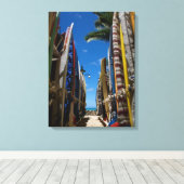 Surf omhoog canvas afdruk (Insitu (Houten vloer))