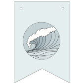 Surf omhoog de grote eerste verjaardag die vlaggen vlaggetjes (Tweede vlag)