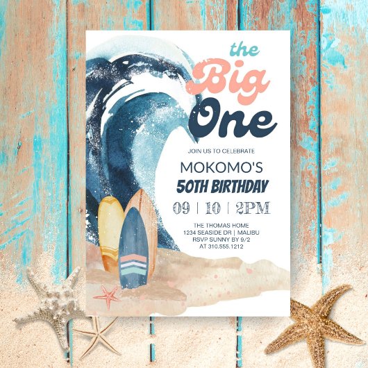 Surf omhoog | De Grote Tropische Beach Birthday Kaart