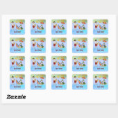 Surf omhoog Dude Vierkante Sticker (Vel)