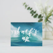 Surf omhoog | Fun Typografie & Quote Briefkaart (Staand voorkant)