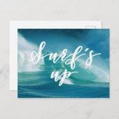 Surf omhoog | Fun Typografie & Quote Briefkaart (Voorkant / Achterkant)