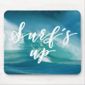 Surf omhoog | Fun Typografie & Quote Muismat (Voorkant)