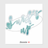Surf omhoog | Fun Typography Surf Quote Sticker (Vel)