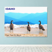 Surf omhoog! - Geese Canvas Afdruk (Insitu (Houten vloer))