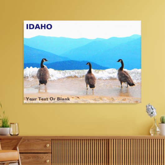 Surf omhoog! - Geese Canvas Afdruk (Insitu (Woonkamer))