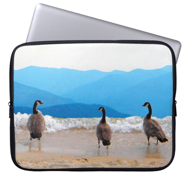 Surf omhoog! - Geese Laptop Sleeve (Voorkant)