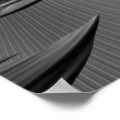 Surf omhoog! Gunmetal Grey Fractal Abstact Art Poster (Hoek)