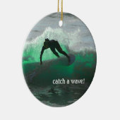 Surf omhoog! keramisch ornament (Rechts)