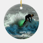 Surf omhoog! keramisch ornament (Achterkant)