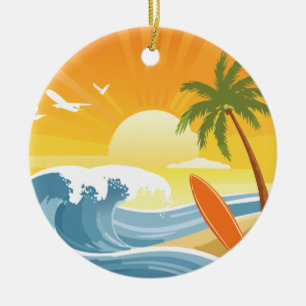 Surf omhoog! keramisch ornament