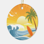 Surf omhoog! keramisch ornament (Links)