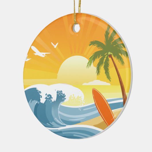 Surf omhoog! keramisch ornament (Links)