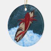 Surf omhoog keramisch ornament (Links)