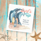 Surf omhoog | Maandag tropisch strand Surfende kin Servet