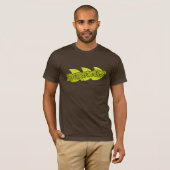 Surf omhoog mannen helder, zeewier, groen en marin t-shirt (Voorkant volledig)