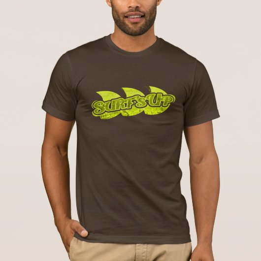 Surf omhoog mannen helder, zeewier, groen en marin t-shirt (Voorkant)