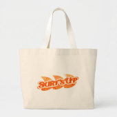 "Surf omhoog" oranje surfers canvas tas (Voorkant)