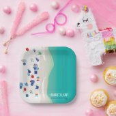 Surf omhoog papieren bordje (Feest)